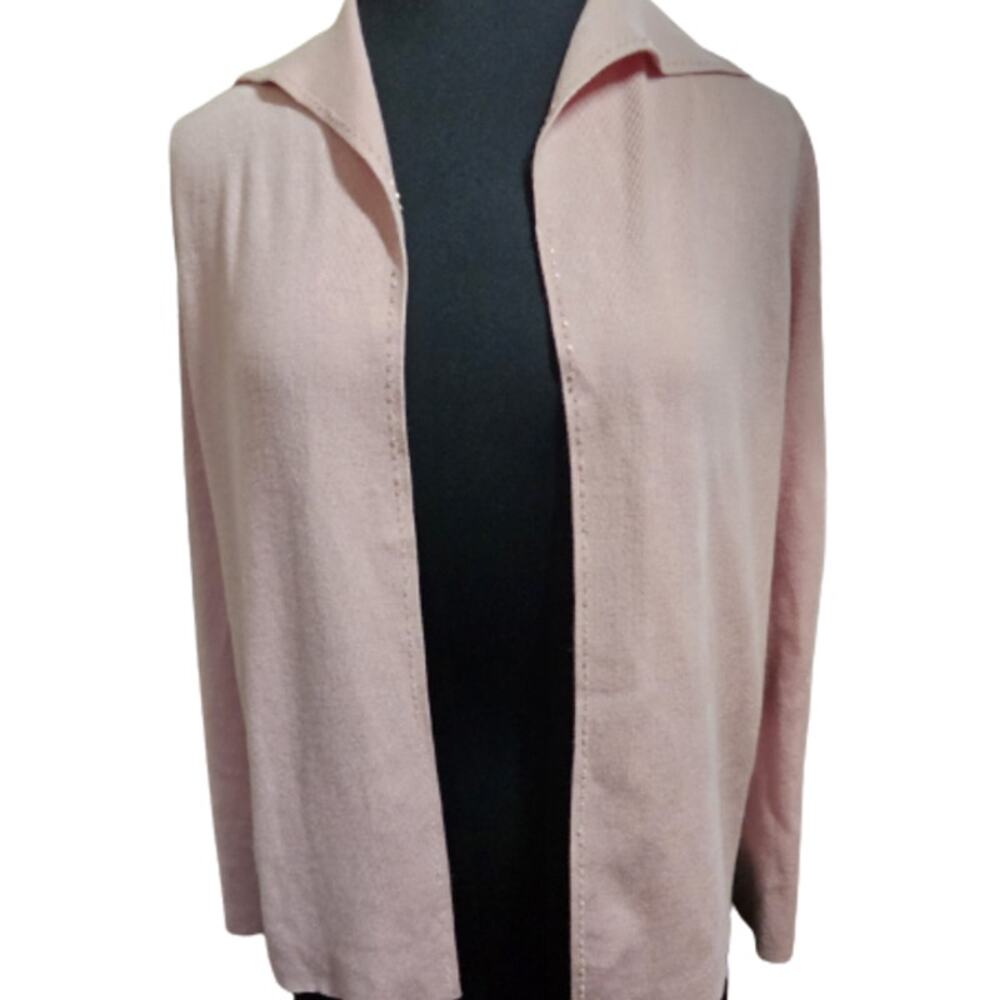 Light Pink Open Front Cardigan Sweater Size Small